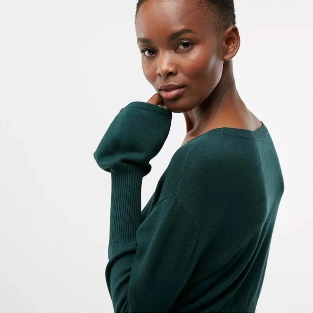 Express Corset Green Sweater Dress - Picture 2 of 5